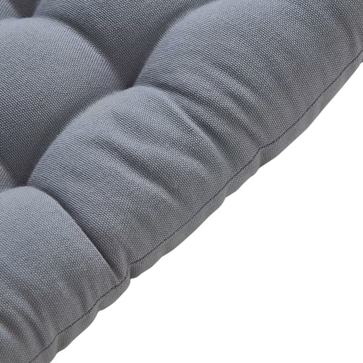 Galette de chaise capitonnée gris 36 x 36 cm