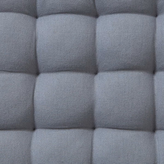 Galette de chaise capitonnée gris 36 x 36 cm