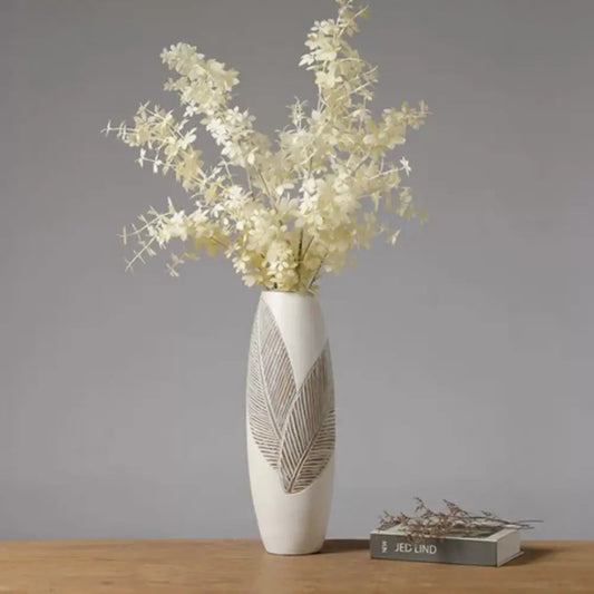 Grand Vase Blanc Décoratif 45cm
