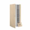 Armoire DAILY2 avec 2 portes 2 tiroirs imitation Chêne sonoma et blanc