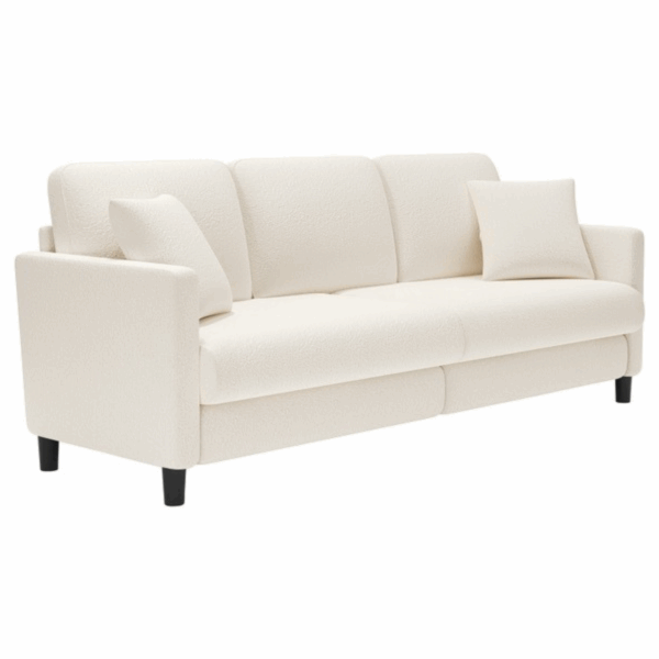 Canapé 3 places en velours (3) Canapé droit fixe 3 places Velours