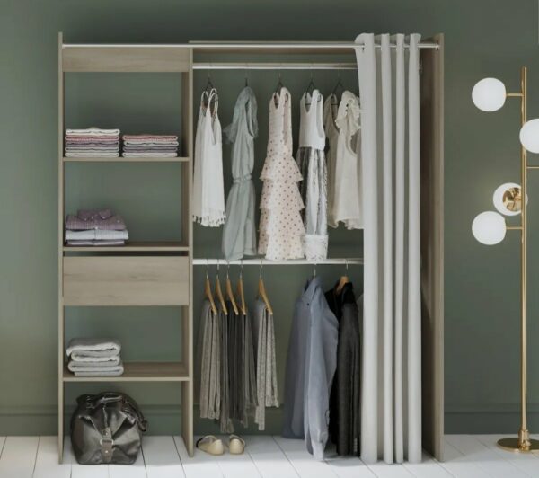 Armoire dressing extensible MOKA imitation Chêne kronberg