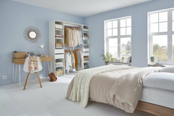 Kit dressing 2 colonnes H. 200 cm x L. 180 cm décor blanc