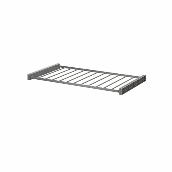 Porte pantalons coulissant en acier gris 11 barres L. 96,4 x P. 51 cm