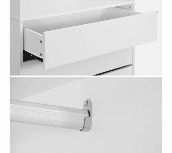 telechargement_019cb736-b6f1-4291-9b58-b0eb4373e3b6 Module Dressing Avec 4 Tiroirs Et 1 Penderie Blanc. Panneaux Stratifiés