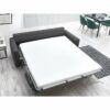 Canapé 3 places convertible semi-express SINKI tissu gris anthracite couchage 182x142cm