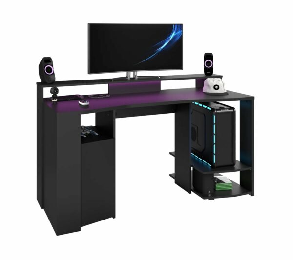 Bureau gamer LED RACER Noir