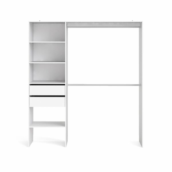 Kit dressing 1 colonne réversible Zodiak coloris blanc H. 200 x L. 180 x P. 45 cm