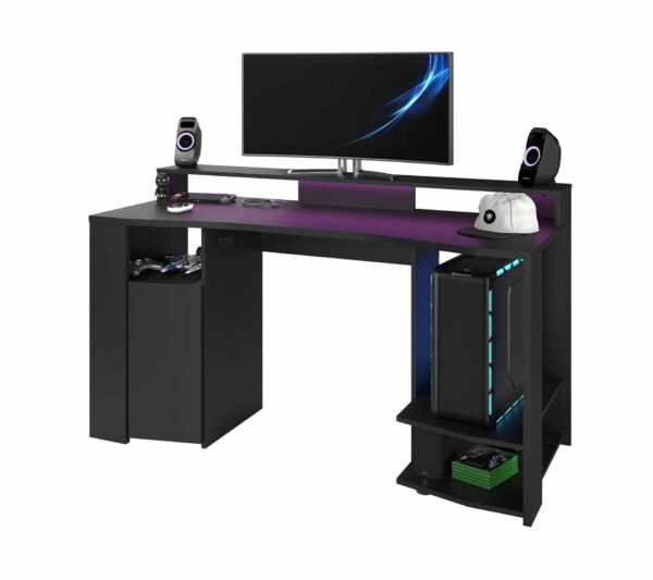 Bureau gamer LED RACER Noir