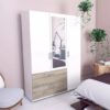 telechargement_1_6c4d4ffe-b642-4101-9223-49853f24064b Armoire 3 portes 2 tiroirs L.134 cm READY imitation chêne kronberg et blanc