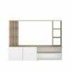 Meuble TV OMBRE imitation chêne et blanc