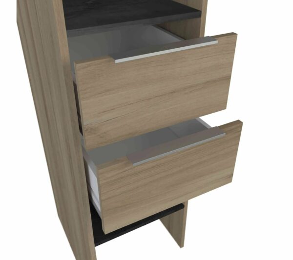 Dressing Extensible Avec Rideau Bois Naturel