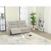Canapé 3 places relax électrique ATOW tissu gris clair