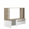 Meuble TV OMBRE imitation chêne et blanc