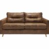 Canapé 3 places convertible semi-express SINKI tissu vintage couchage 182x142 cm
