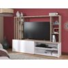 Meuble TV OMBRE imitation chêne et blanc