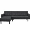 Canapé d'angle ANDREW convertible Gris anthracite