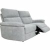 Canapé 3 places 2 relax électriques ORION tissu gris clair