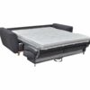 Canapé 3 places convertible express 160x190cm MILANE tissu gris anthracite
