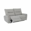 Canapé 3 places relax électrique ATOW tissu gris clair