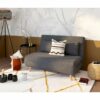 Canapé 2 places convertible IGLOO tissu gris