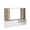 Meuble TV OMBRE imitation chêne et blanc