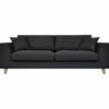 Canapé 3 places BILBO tissu Gris anthracite