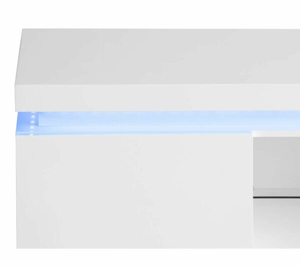 Meuble TV L.175cm AUCKLAND blanc laqué