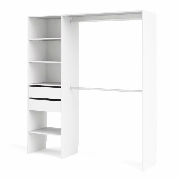 Kit dressing 1 colonne réversible Zodiak coloris blanc H. 200 x L. 180 x P. 45 cm