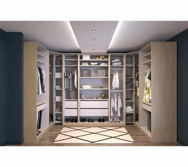 Caisson L50 x P59 x H232 cm Extenso imitation chêne