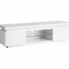 Meuble TV L.175cm AUCKLAND blanc laqué