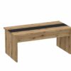 Table basse avec plateau relevable YANA Imitation chêne et noir