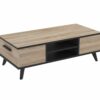 Table basse WAYNE Imitation chêne et noir