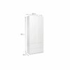 Armoire 2 portes 2 tiroirs LUMIA blanc
