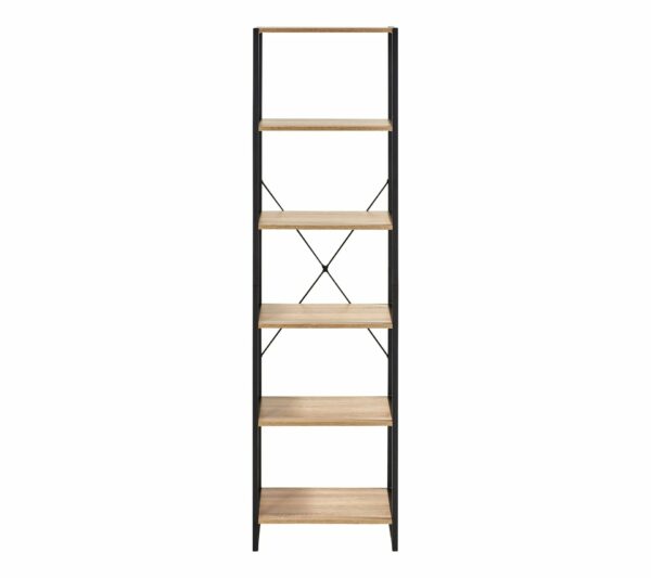 1/2 bibliothèque BONO Imitation chêne et noir