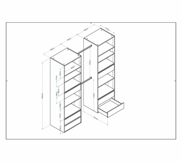Kit dressing JIMMY imitation chêne
