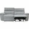 Canapé 3 places 2 relax électriques ORION tissu gris clair