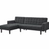 Canapé d'angle ANDREW convertible Gris anthracite