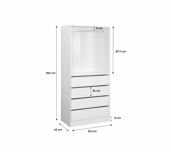 telechargement_5_93817a5b-7e02-40f1-9d75-5cb7ccc6b2a9 Module Dressing Avec 4 Tiroirs Et 1 Penderie Blanc. Panneaux Stratifiés