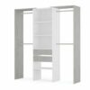 Aménagement Dressing Blanc/béton Clair - Kiyin - L 179 X L 50 X H 202 Cm