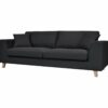 Canapé 3 places BILBO tissu Gris anthracite