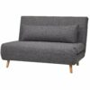 Canapé 2 places convertible IGLOO tissu gris
