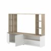 Meuble TV OMBRE imitation chêne et blanc