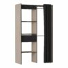 Armoire dressing extensible MOKA imitation Chêne brossé et noir