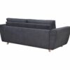 Canapé 3 places convertible express 160x190cm MILANE tissu gris anthracite