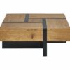 Table basse SQUARE Imitation chêne et noir