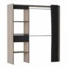telechargement_b52ea03e-35a0-40ed-8656-3da4f8cc9e37 Kit Placard Avec Rideau Coloris Chêne Brosse/noir Mat - 168,2 X 187 X 50 Cm